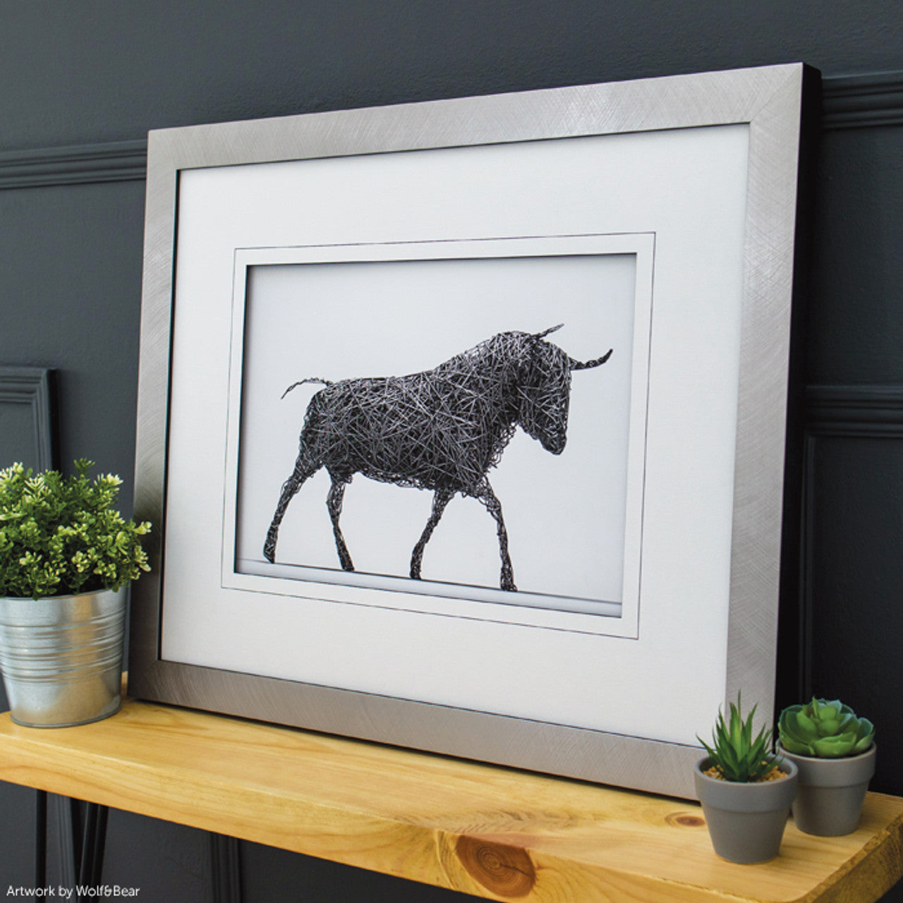 VENTURA | 38mm Silver, Wood Frame