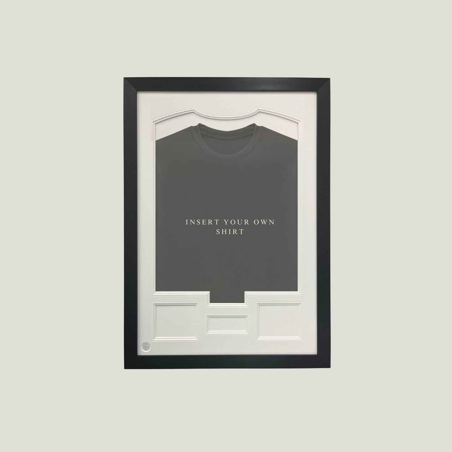 Sport shirt frame - Exclusive white for 2 photos, with shaped collar (DIY)
