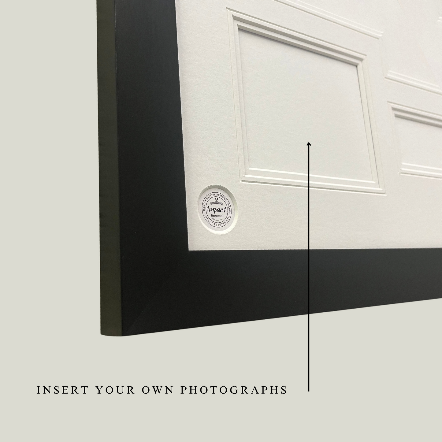 Sport shirt frame - Exclusive white for 2 photos, with shaped collar (DIY)