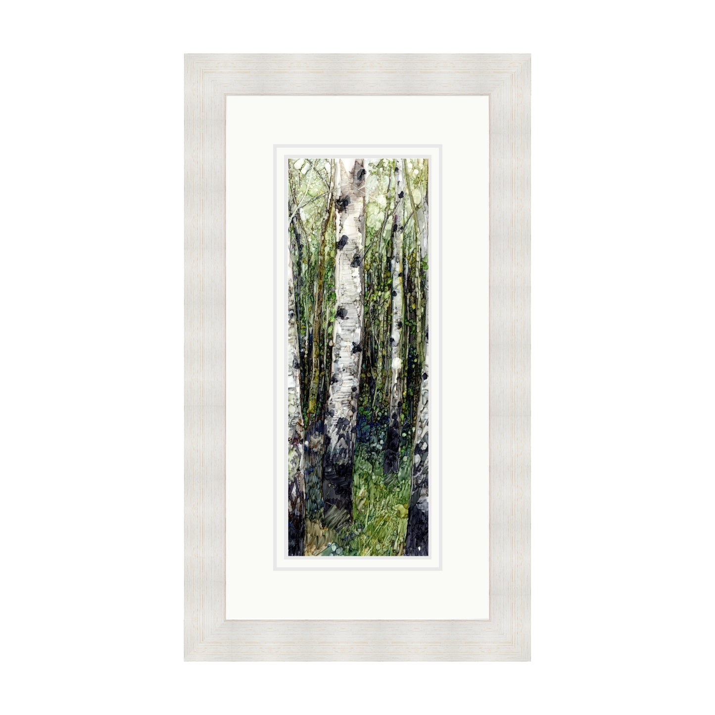 Silver Birch in Alcohol Ink with Viridian