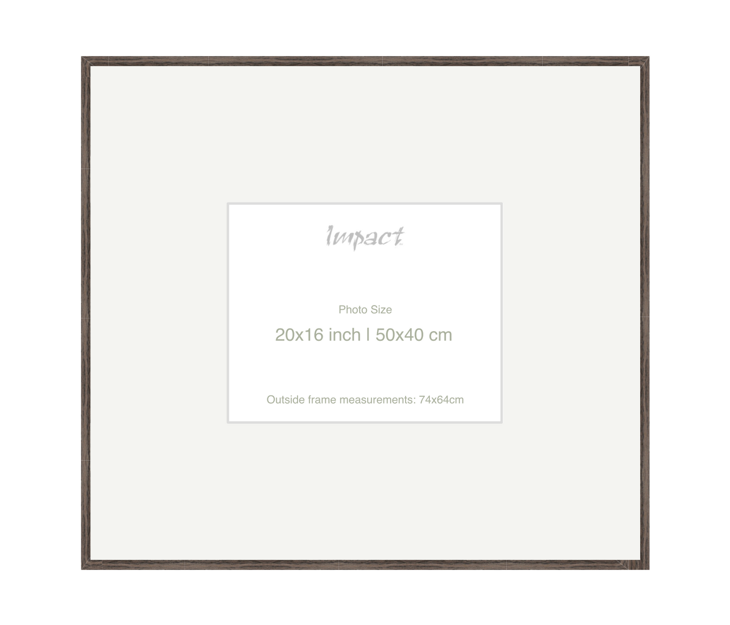 LOFT | 20mm Walnut Frame - Photo Size (20x16 inch | 50x40 cm)