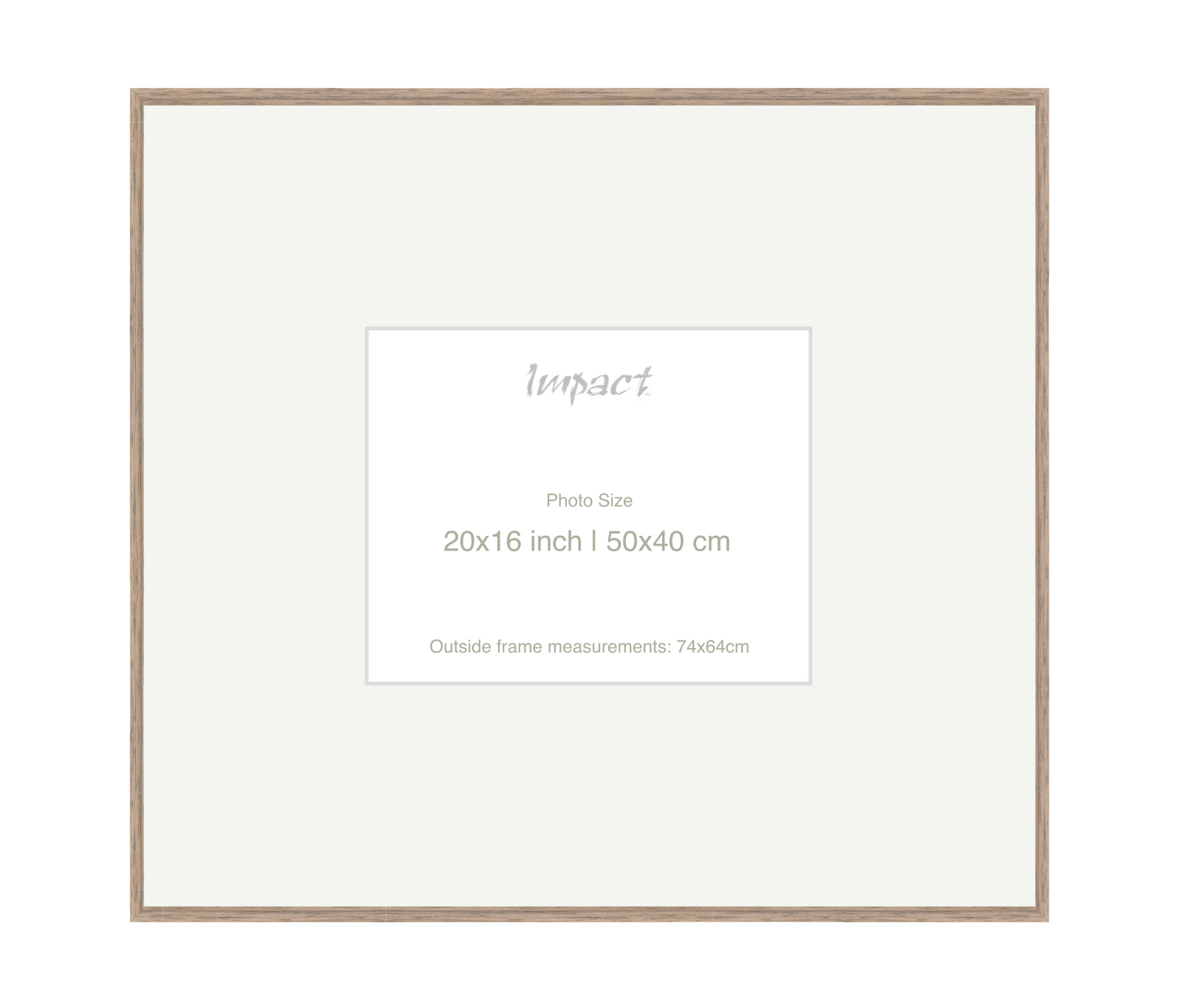 LOFT | 20mm Warm Walnut Frame - Photo Size (20x16 inch | 50x40 cm)