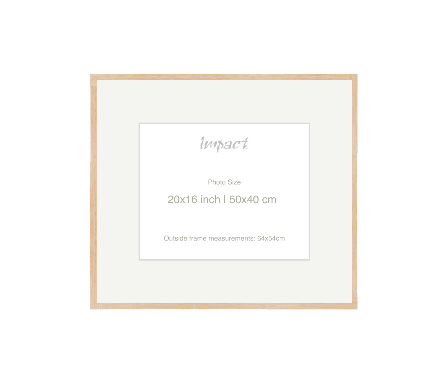 LOFT | 20mm Light Oak Frame - Photo Size (20x16 inch | 50x40 cm)