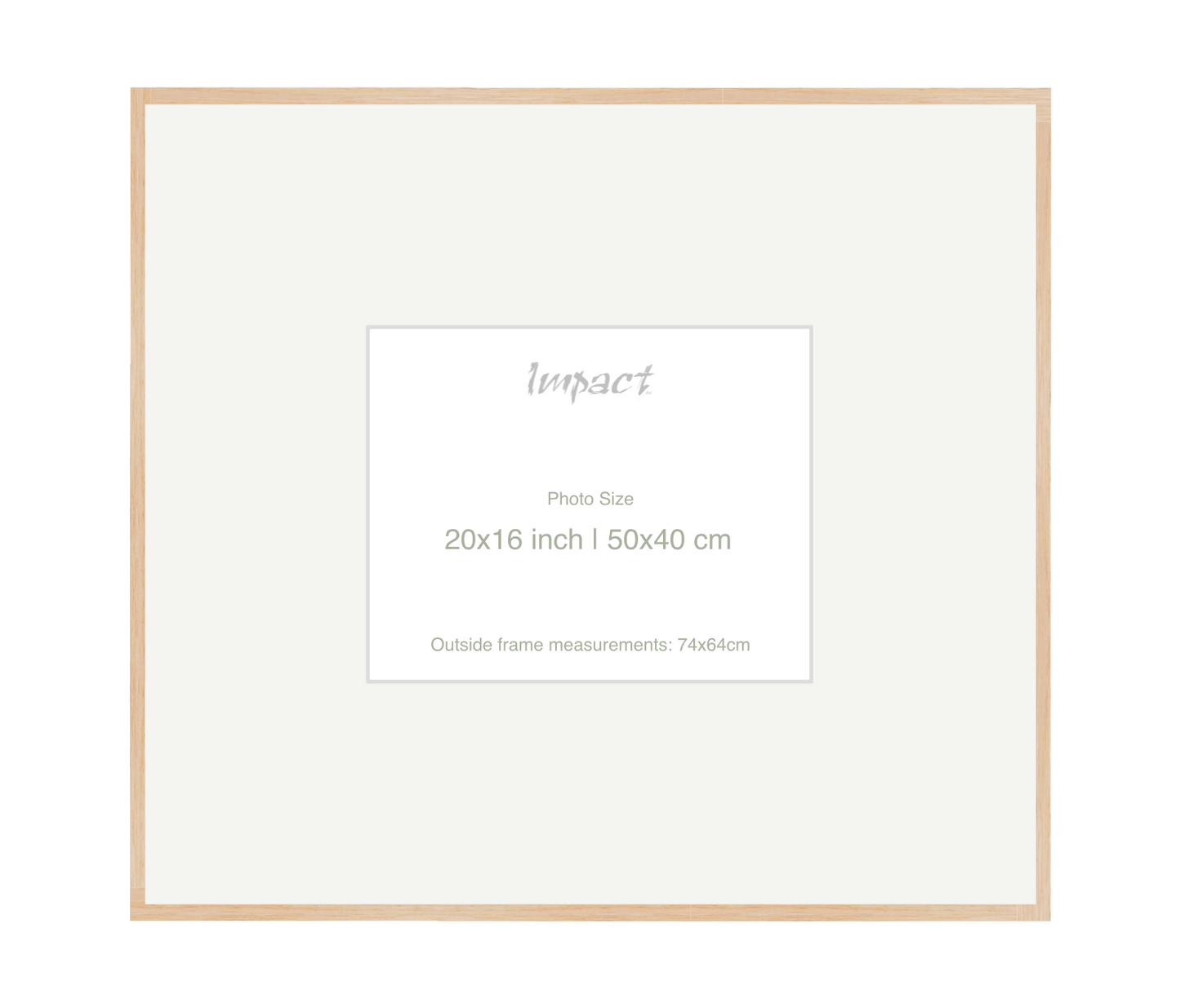 LOFT | 20mm Light Oak Frame - Photo Size (20x16 inch | 50x40 cm)