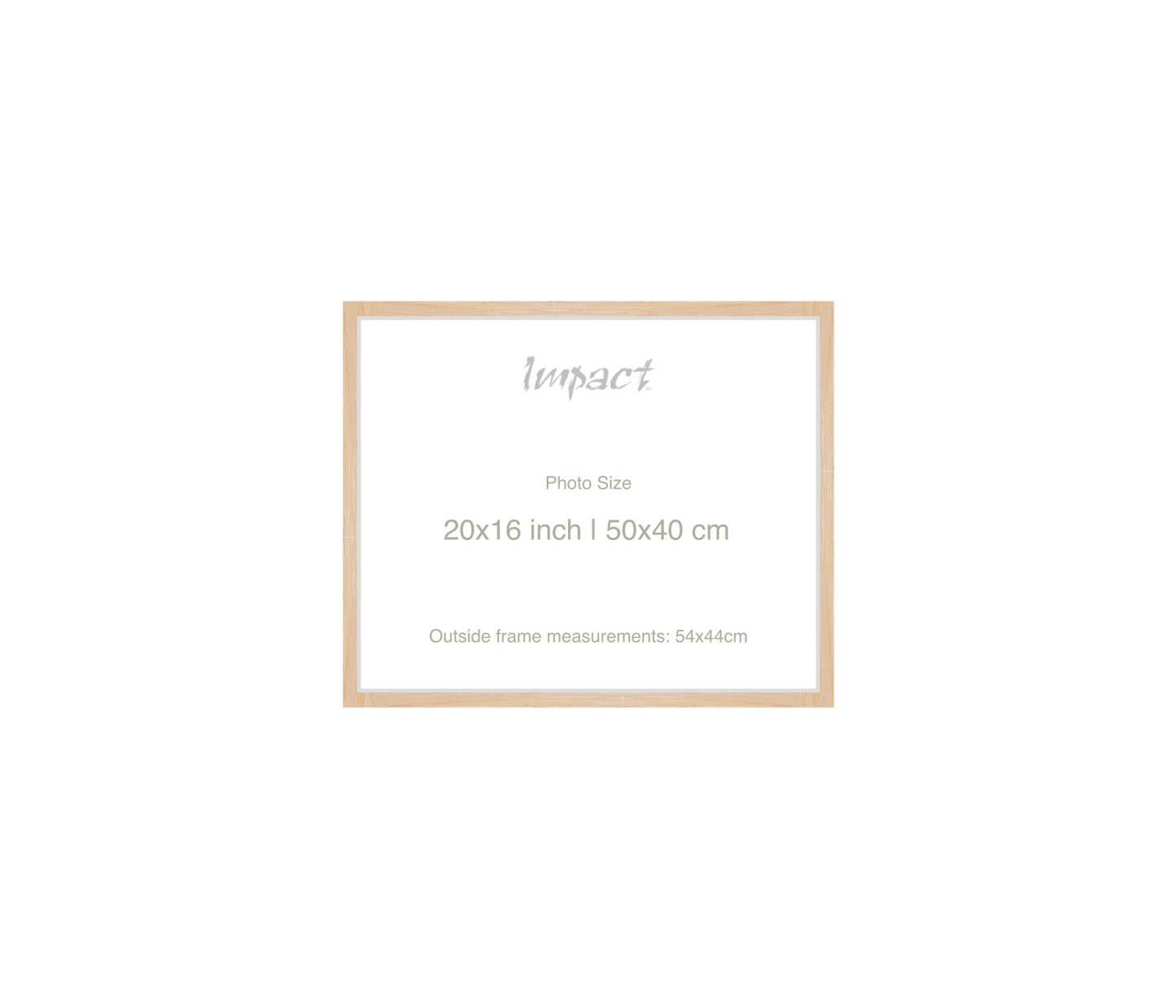 LOFT | 20mm Light Oak Frame - Photo Size (20x16 inch | 50x40 cm)