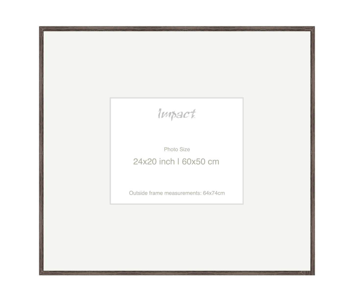 LOFT | 20mm Walnut Frame - Photo Size (24x20 inch | 60x50 cm)