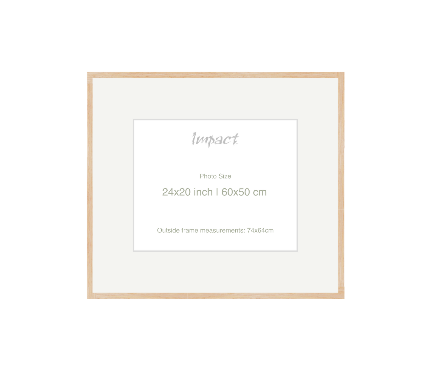 LOFT | 20mm Light Oak Frame - Photo Size (24x20 inch | 60x50 cm)