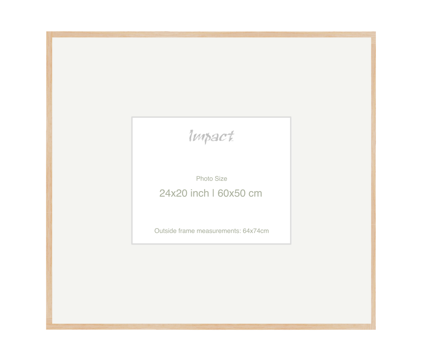 LOFT | 20mm Light Oak Frame - Photo Size (24x20 inch | 60x50 cm)