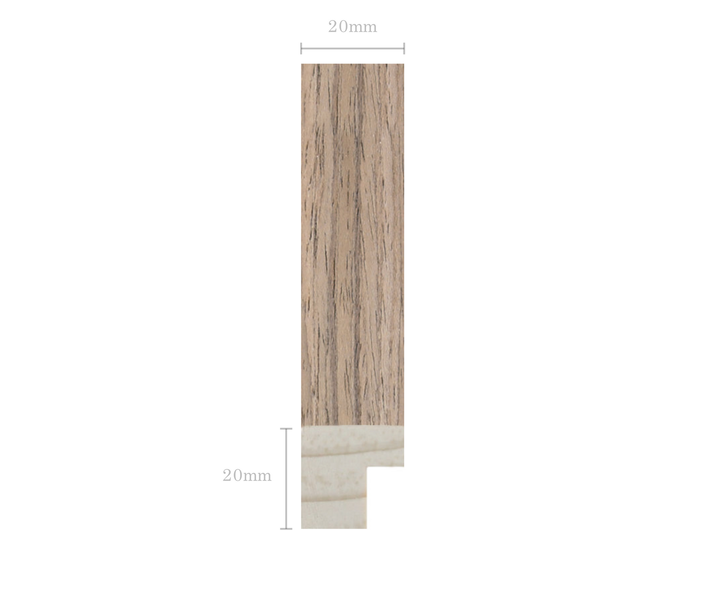 LOFT | 20mm Warm Walnut Frame - Photo Size (8x8 inch | 20x20 cm)