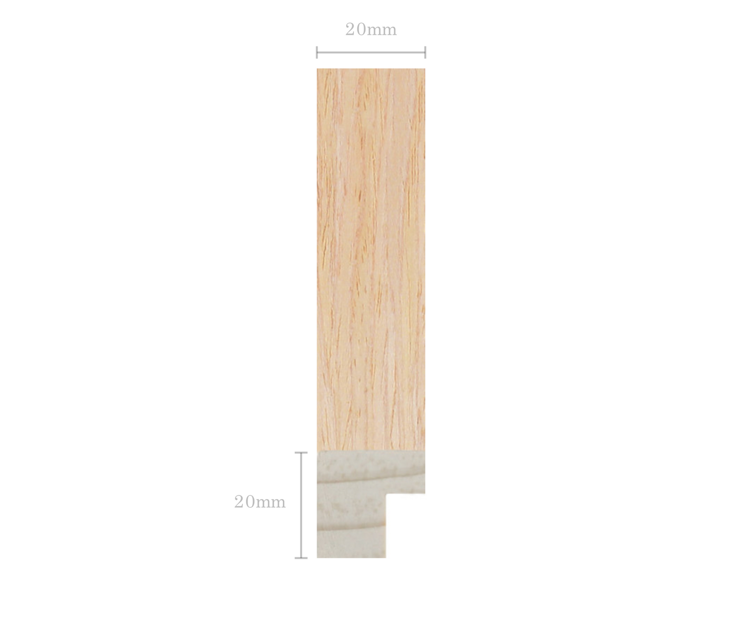 LOFT | 20mm Light Oak Frame - Photo Size (9x7 inch | 23x18 cm)
