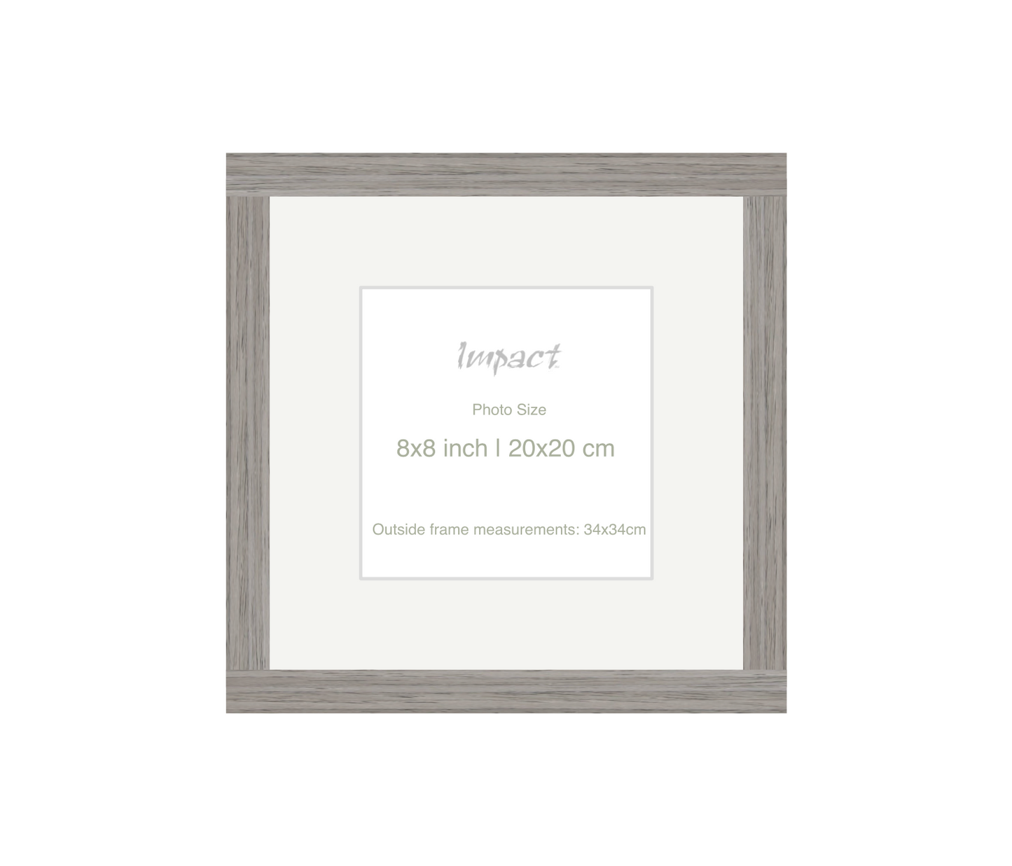 LOFT | 20mm Grey Frame - Photo Size (8x8 inch | 20x20 cm)