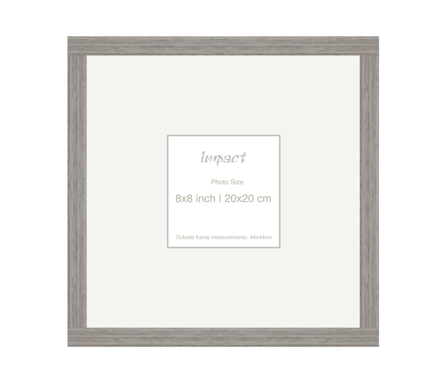 LOFT | 20mm Grey Frame - Photo Size (8x8 inch | 20x20 cm)