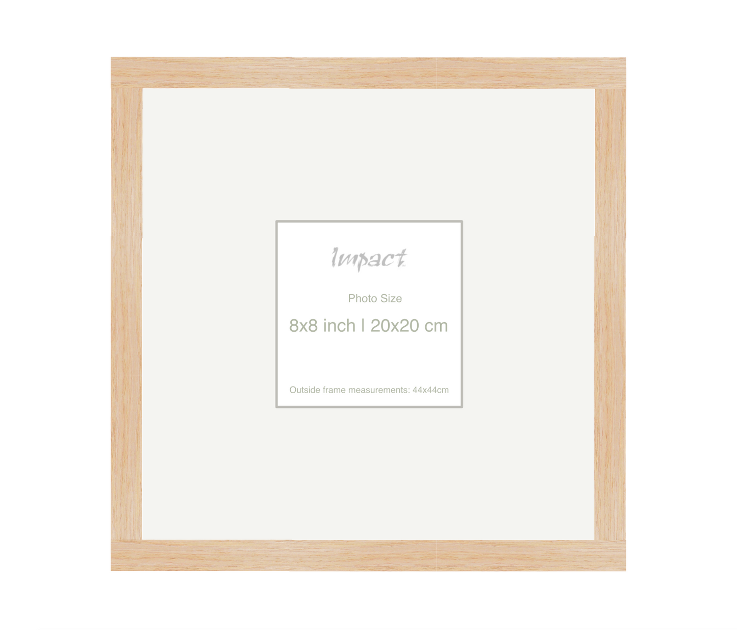 LOFT | 20mm Light Oak Frame - Photo Size (8x8 inch | 20x20 cm)