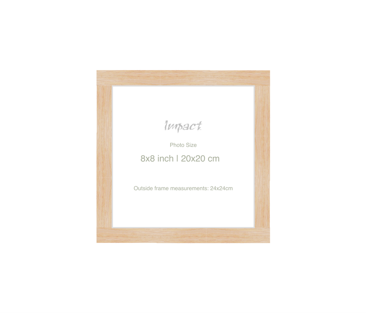 LOFT | 20mm Light Oak Frame - Photo Size (8x8 inch | 20x20 cm)