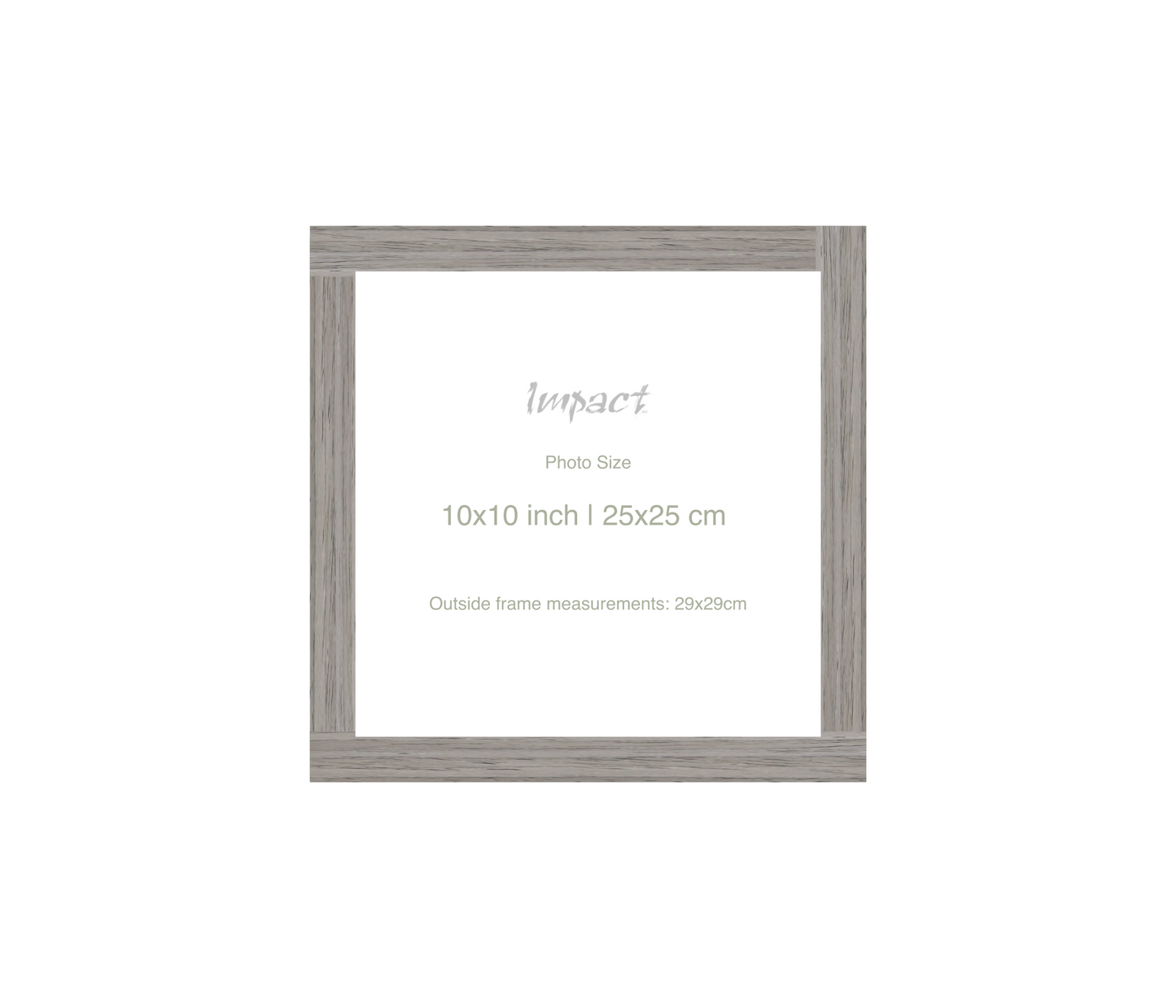 LOFT | 20mm Grey Frame - Photo Size (10x10 inch | 25x25 cm)