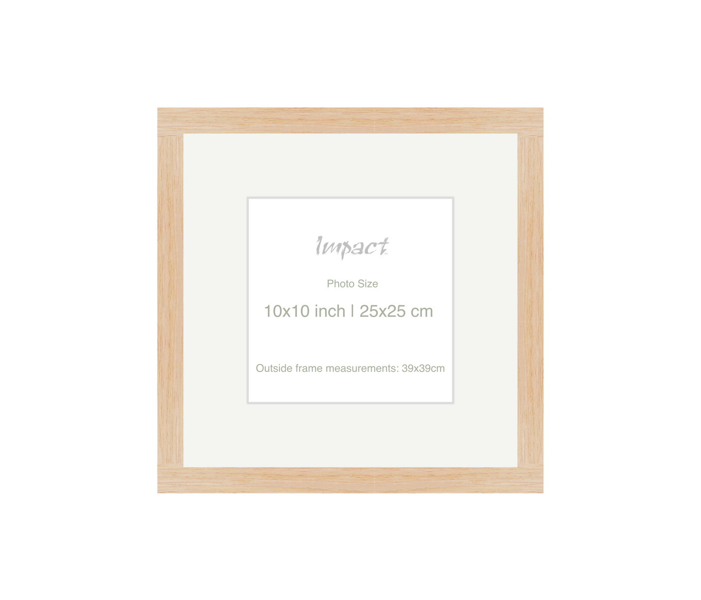 LOFT | 20mm Light Oak Frame - Photo Size (10x10 inch | 25x25 cm)