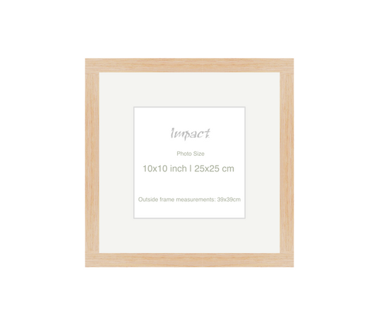 LOFT | 20mm Light Oak Frame - Photo Size (10x10 inch | 25x25 cm)