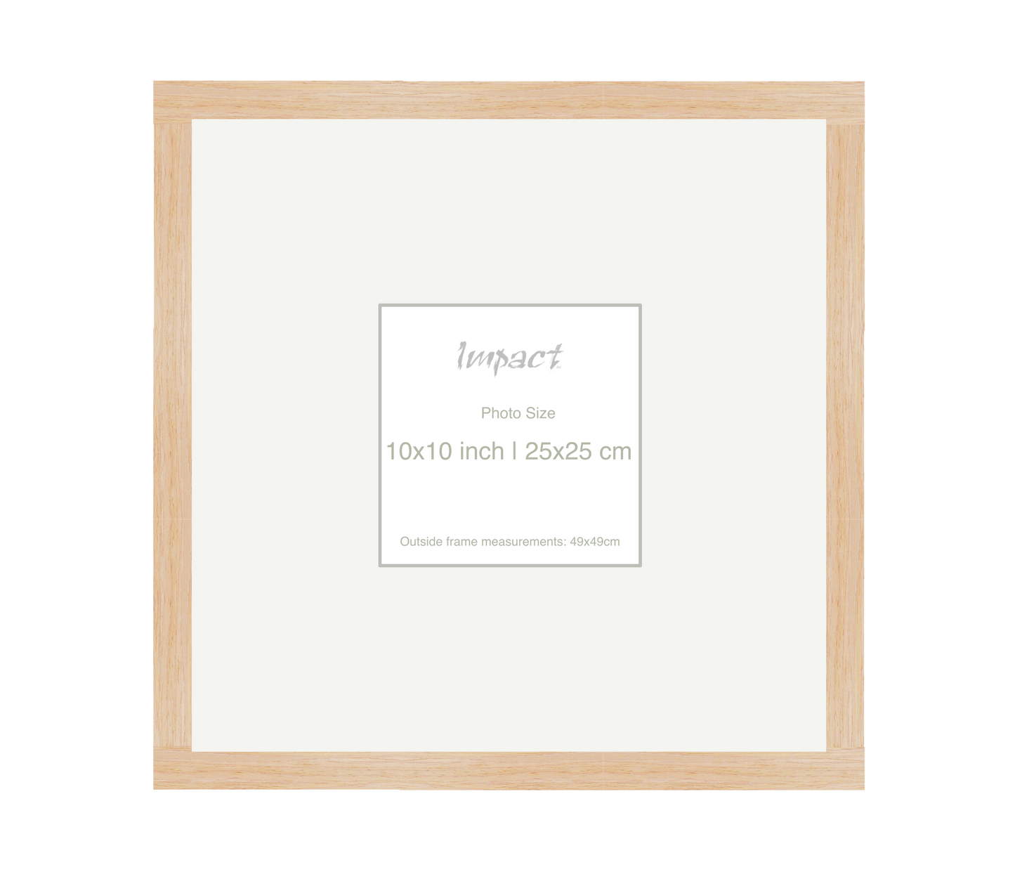 LOFT | 20mm Light Oak Frame - Photo Size (10x10 inch | 25x25 cm)