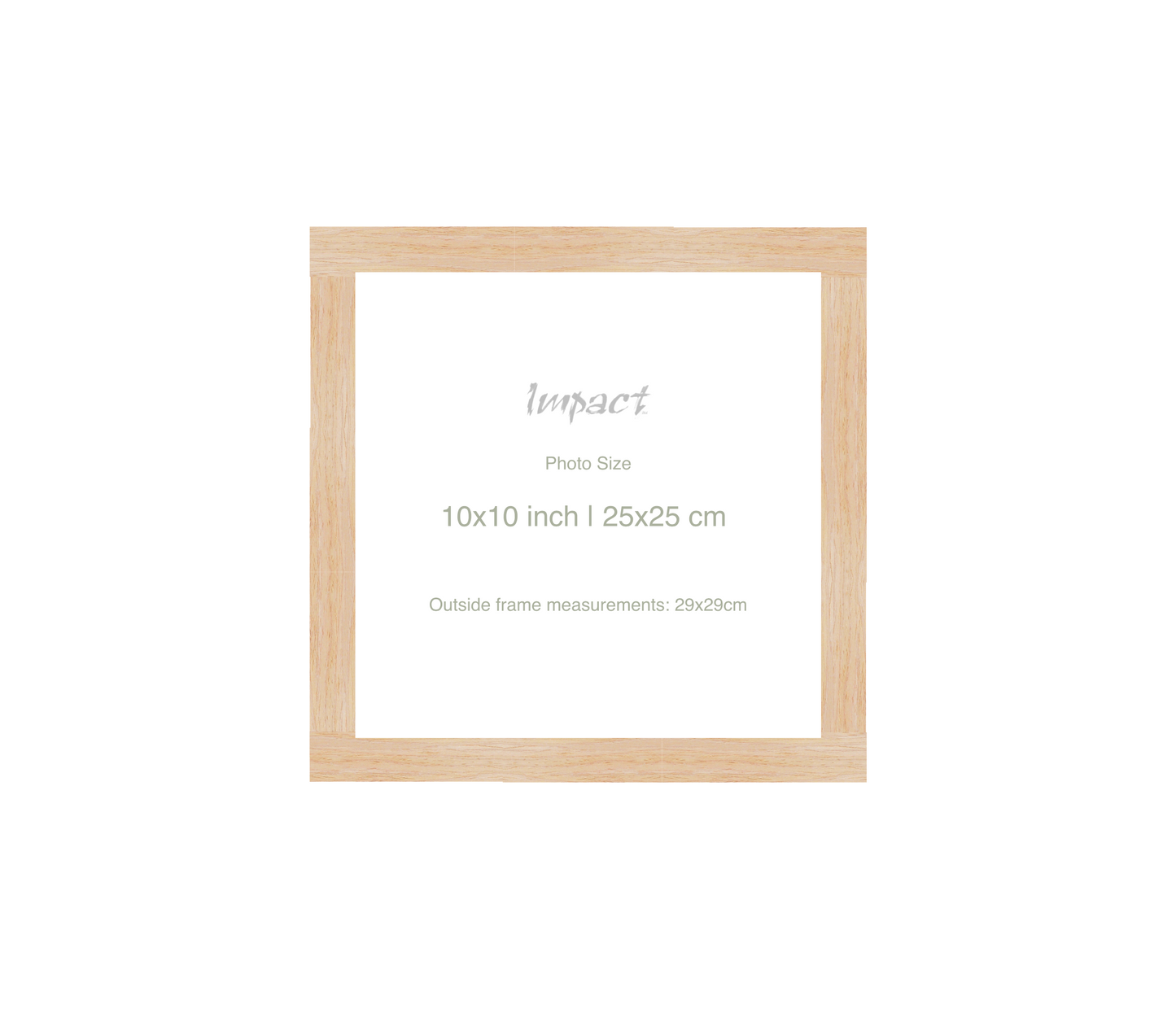 LOFT | 20mm Light Oak Frame - Photo Size (10x10 inch | 25x25 cm)