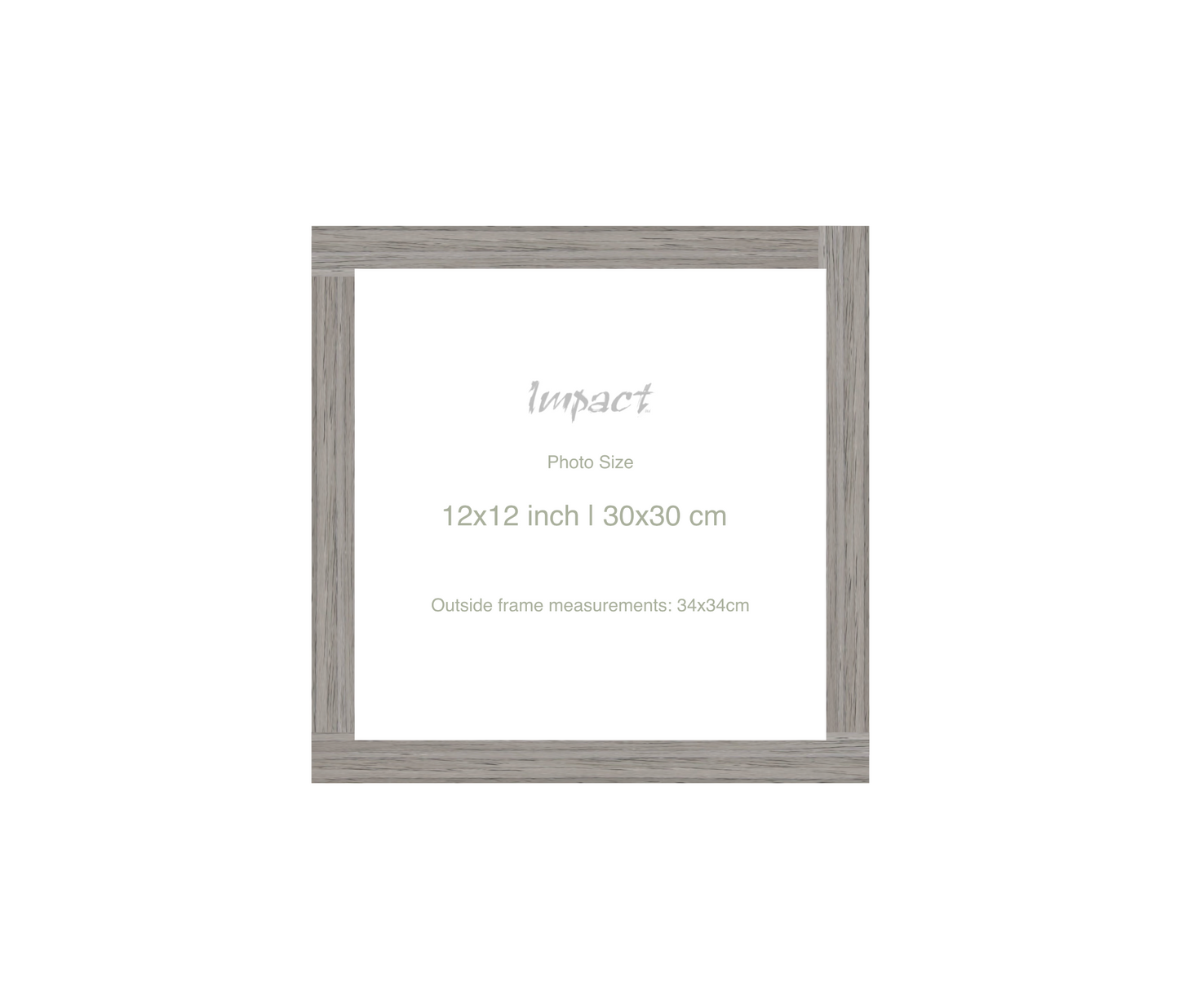 LOFT | 20mm Grey Frame - Photo Size (12x12 inch | 30x30 cm)