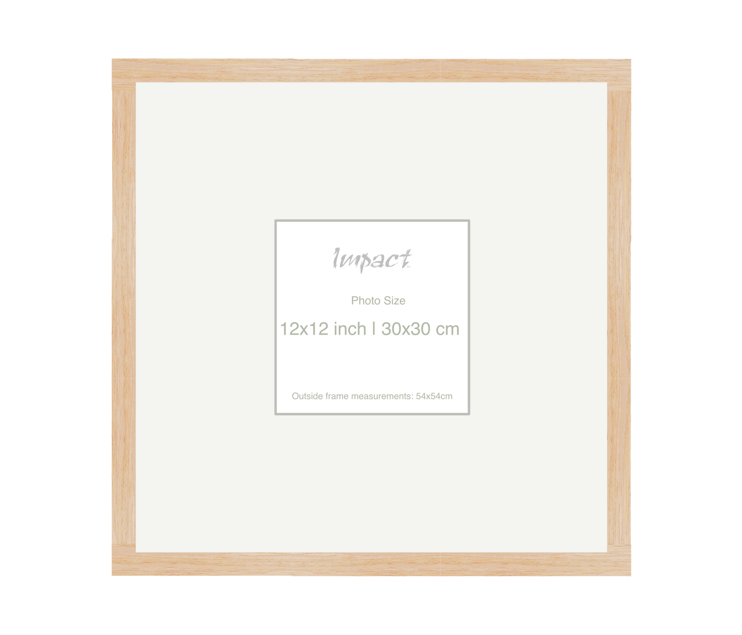 LOFT | 20mm Light Oak Frame - Photo Size (12x12 inch | 30x30 cm)