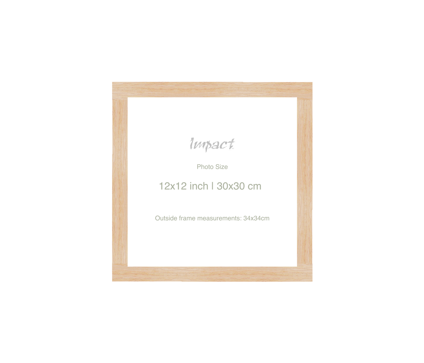 LOFT | 20mm Light Oak Frame - Photo Size (12x12 inch | 30x30 cm)