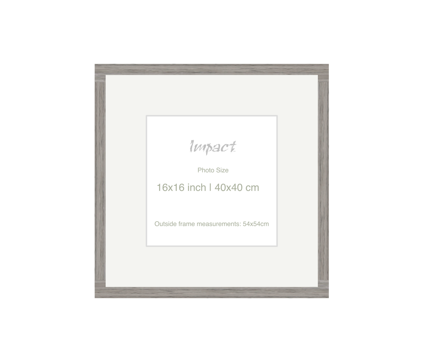 LOFT | 20mm Grey Frame - Photo Size (16x16 inch | 40x40 cm)