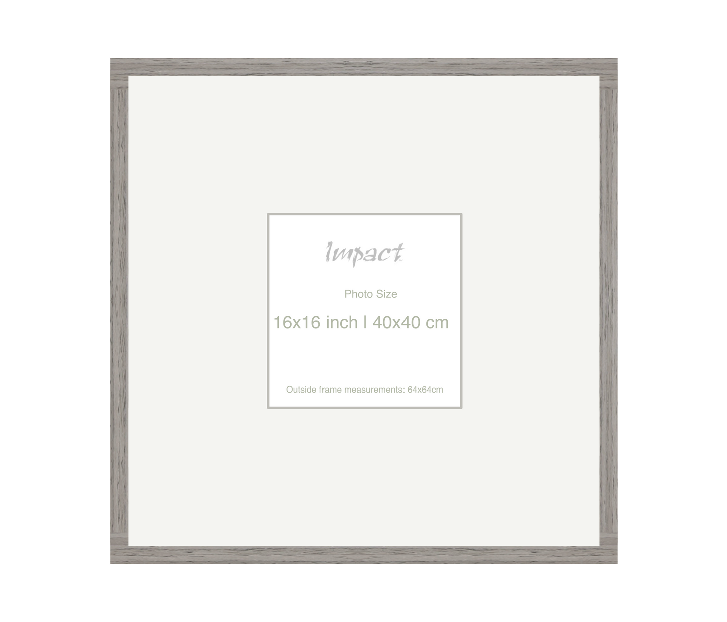 LOFT | 20mm Grey Frame - Photo Size (16x16 inch | 40x40 cm)