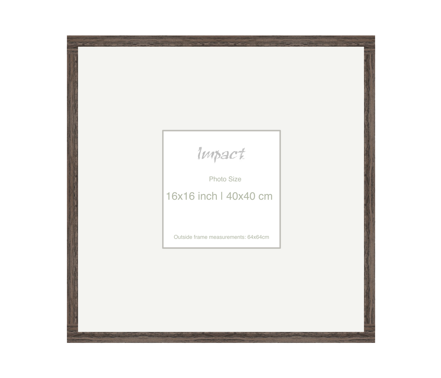 LOFT | 20mm Walnut Frame - Photo Size (16x16 inch | 40x40 cm)
