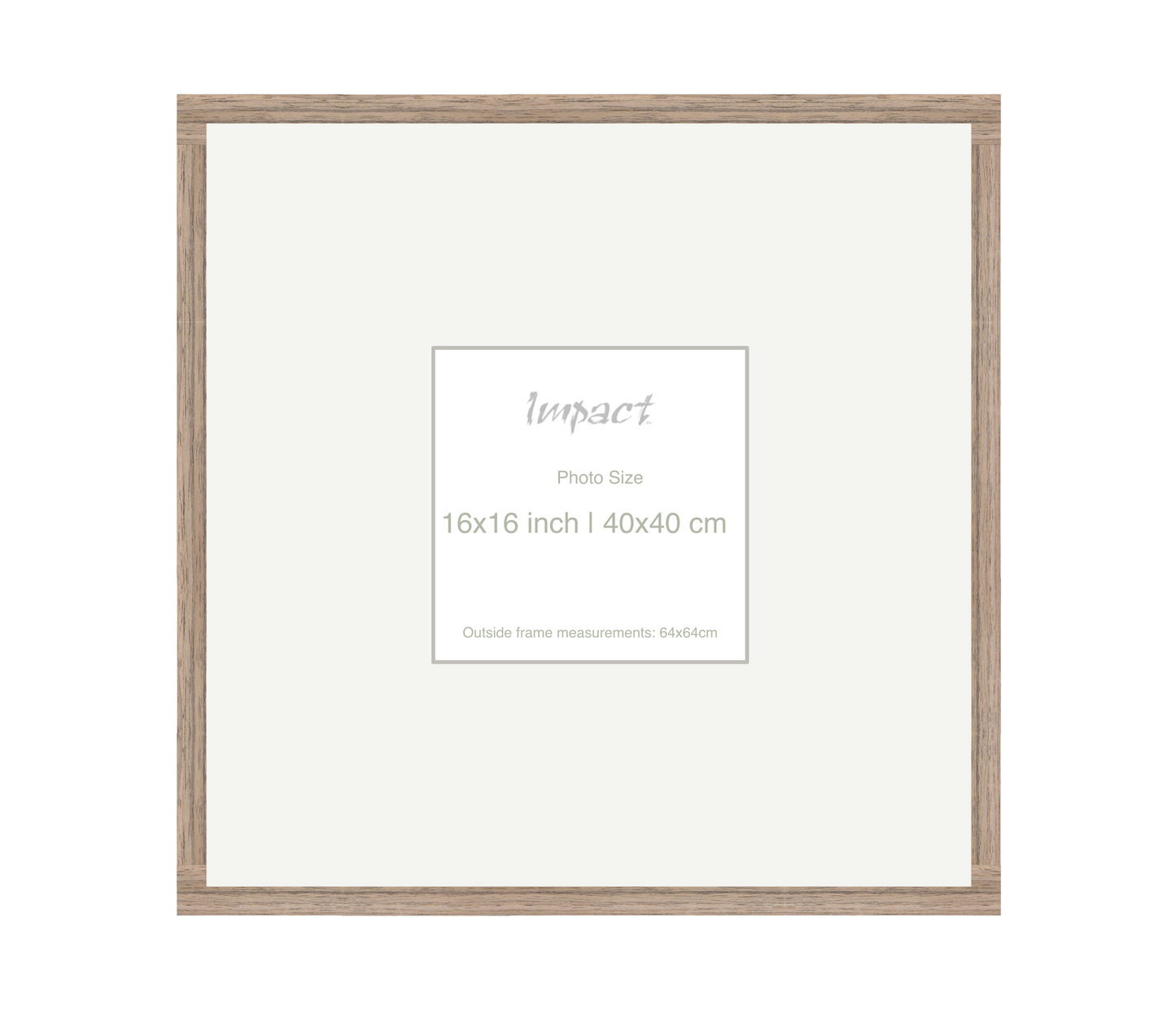 LOFT | 20mm Warm Walnut Frame - Photo Size (16x16 inch | 40x40 cm)