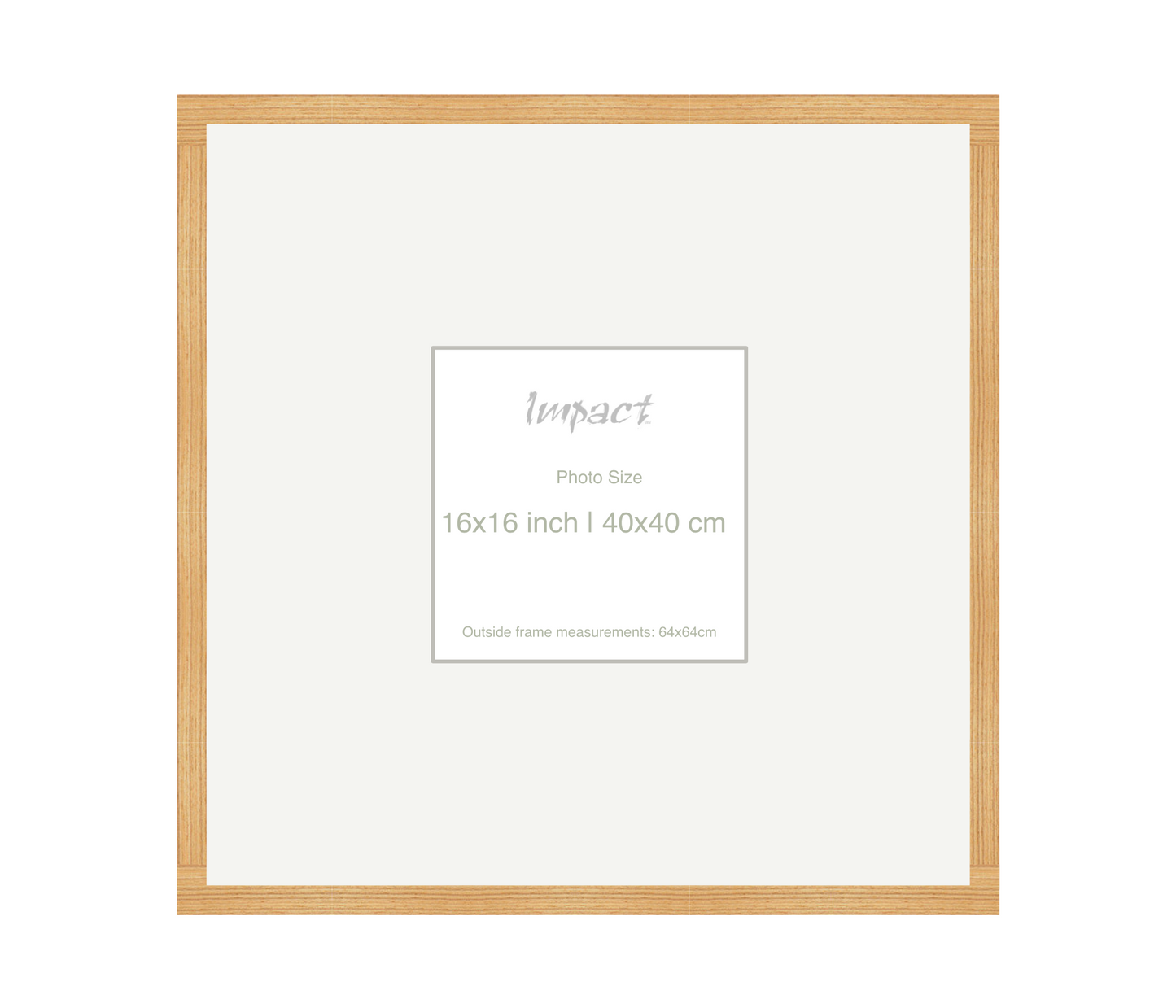 LOFT | 20mm Oak Frame - Photo Size (16x16 inch | 40x40 cm)
