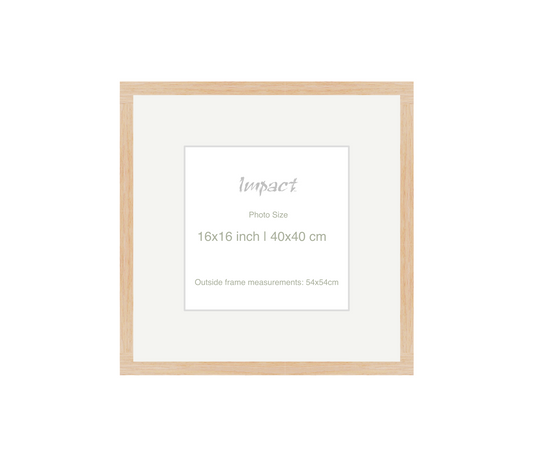 LOFT | 20mm Light Oak Frame - Photo Size (16x16 inch | 40x40 cm)