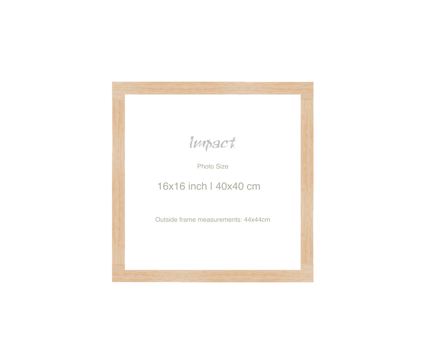 LOFT | 20mm Light Oak Frame - Photo Size (16x16 inch | 40x40 cm)