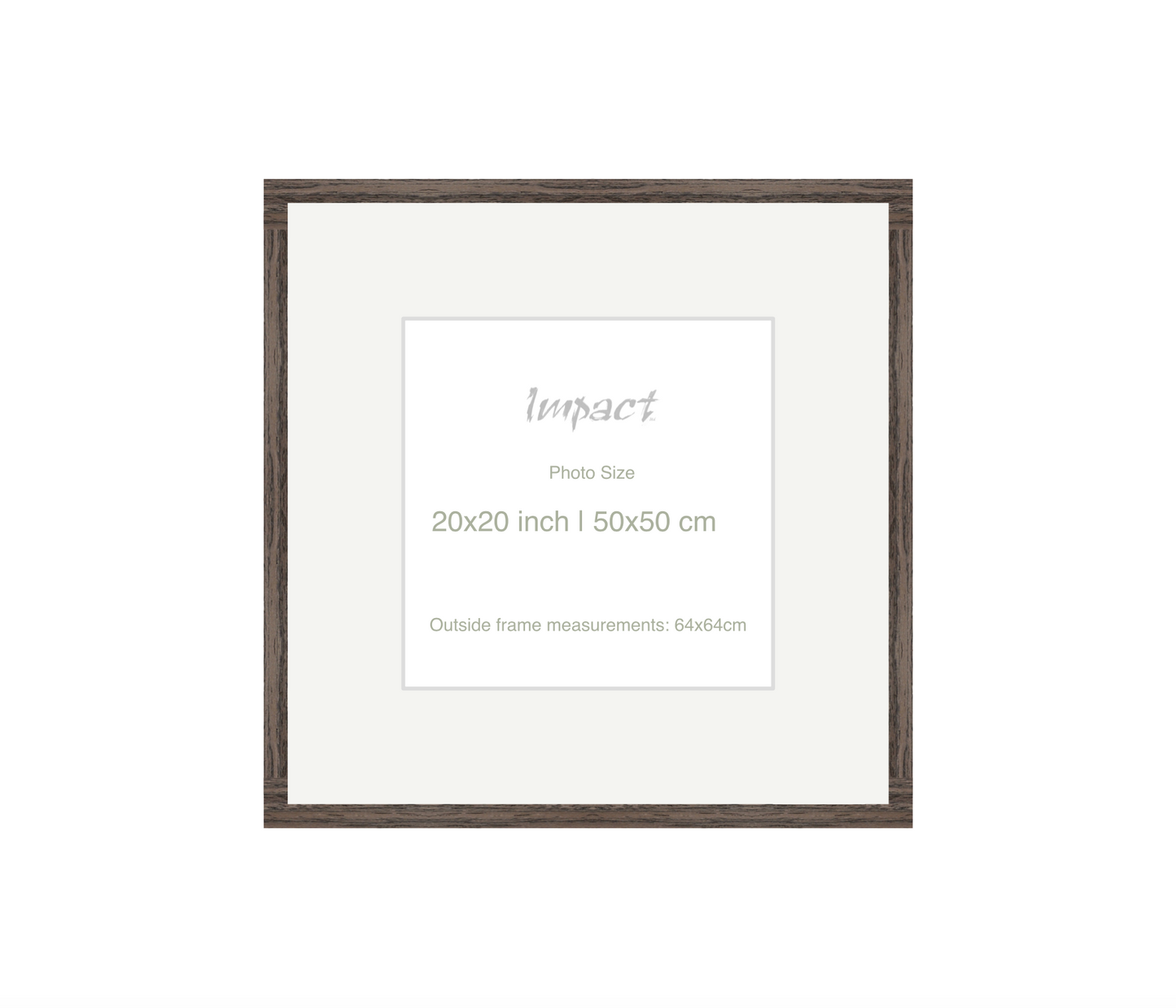 LOFT | 20mm Walnut Frame - Photo Size (20x20 inch | 50x50 cm)