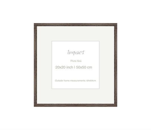 LOFT | 20mm Walnut Frame - Photo Size (20x20 inch | 50x50 cm)