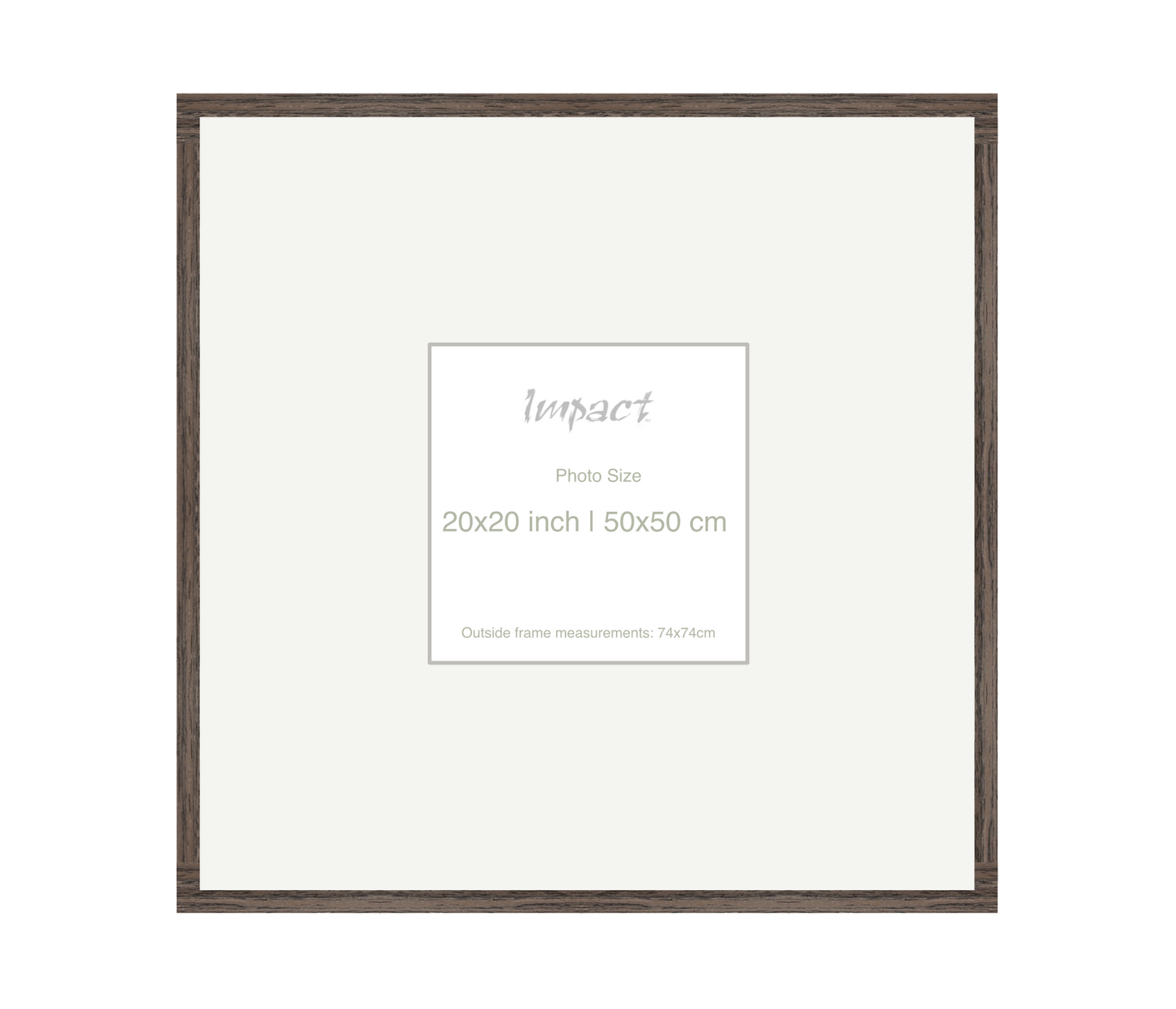 LOFT | 20mm Walnut Frame - Photo Size (20x20 inch | 50x50 cm)