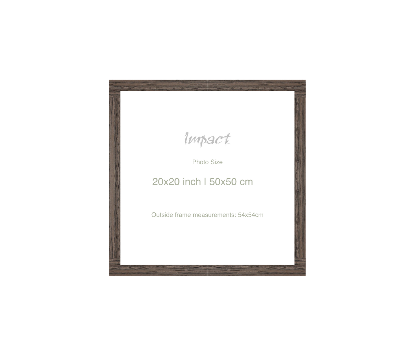 LOFT | 20mm Walnut Frame - Photo Size (20x20 inch | 50x50 cm)