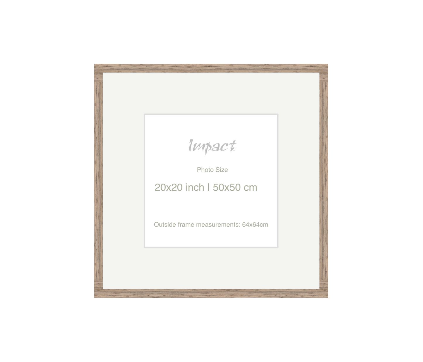 LOFT | 20mm Warm Walnut Frame - Photo Size (20x20 inch | 50x50 cm)