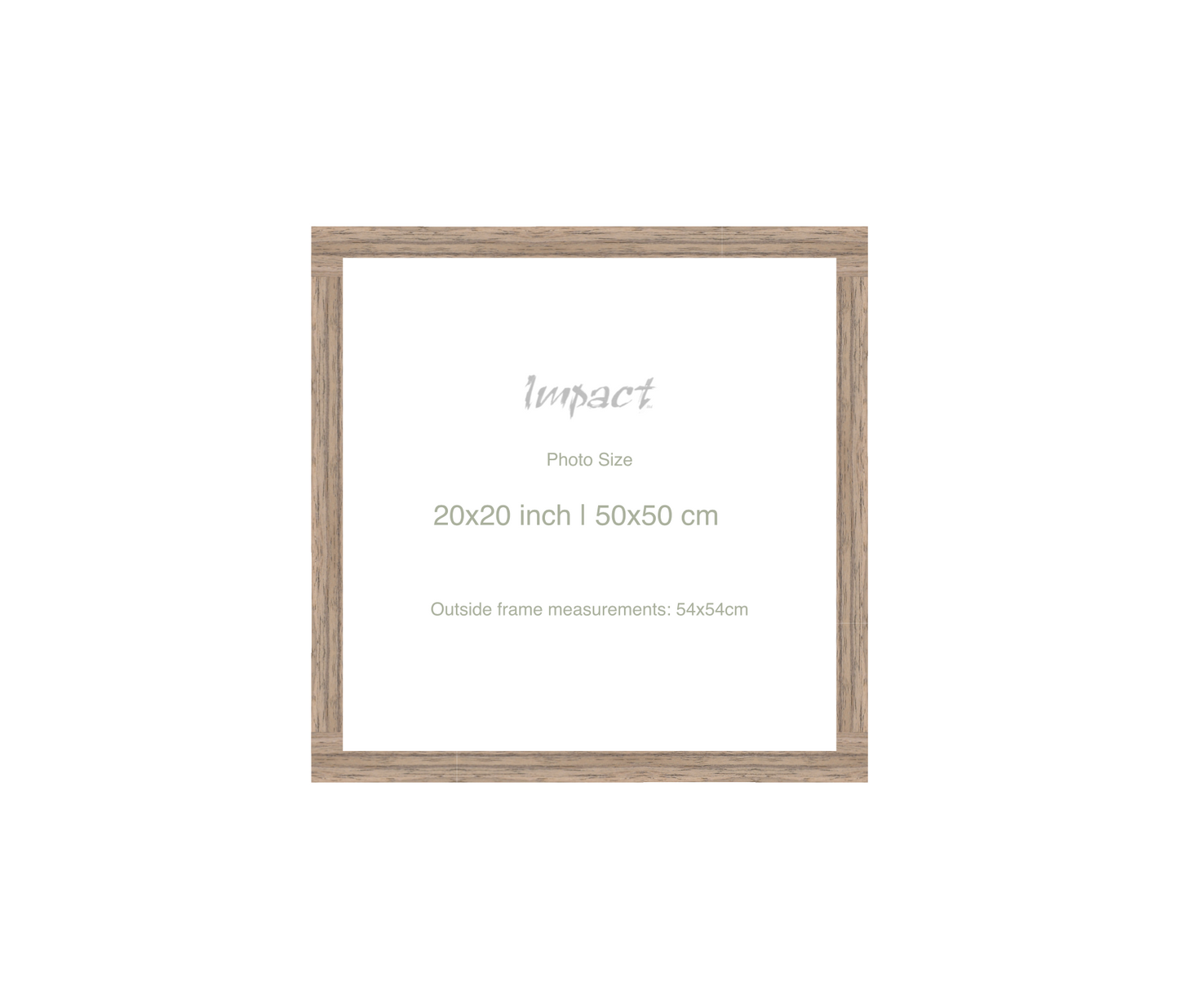 LOFT | 20mm Warm Walnut Frame - Photo Size (20x20 inch | 50x50 cm)