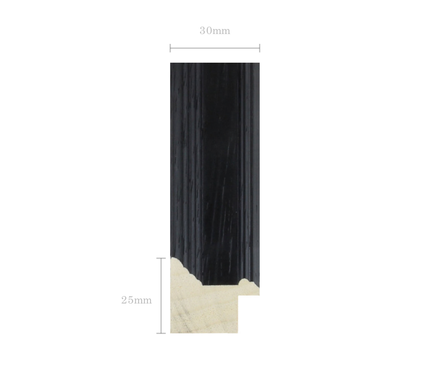 FLETCHER | 30mm Black Frame - Photo Size (9x7 inch | 23x18 cm)