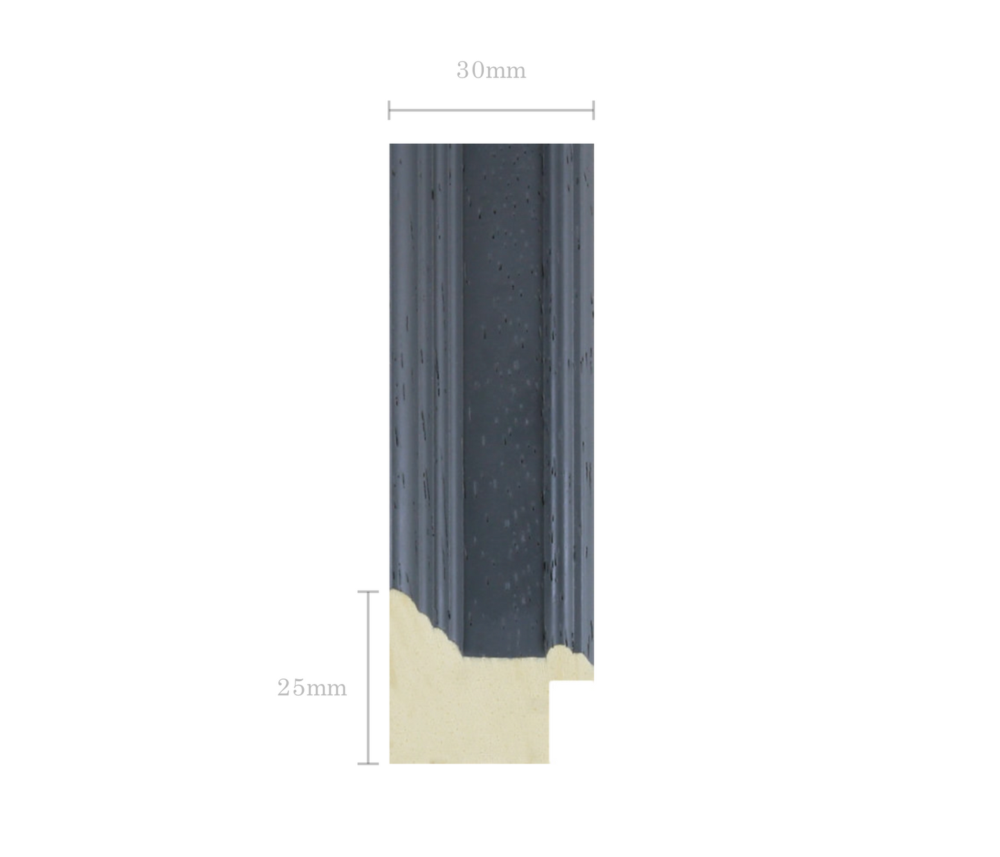 FLETCHER | 30mm Grey Frame - Photo Size (9x7 inch | 23x18 cm)