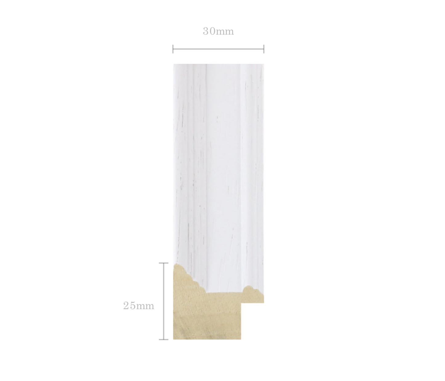 FLETCHER | 30mm White Frame - Photo Size (9x7 inch | 23x18 cm)