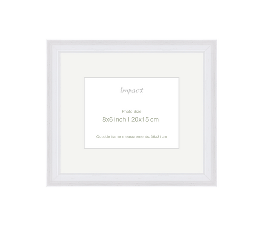 FLETCHER | 30mm White Frame - Photo Size (8x6 inch | 20x15 cm)