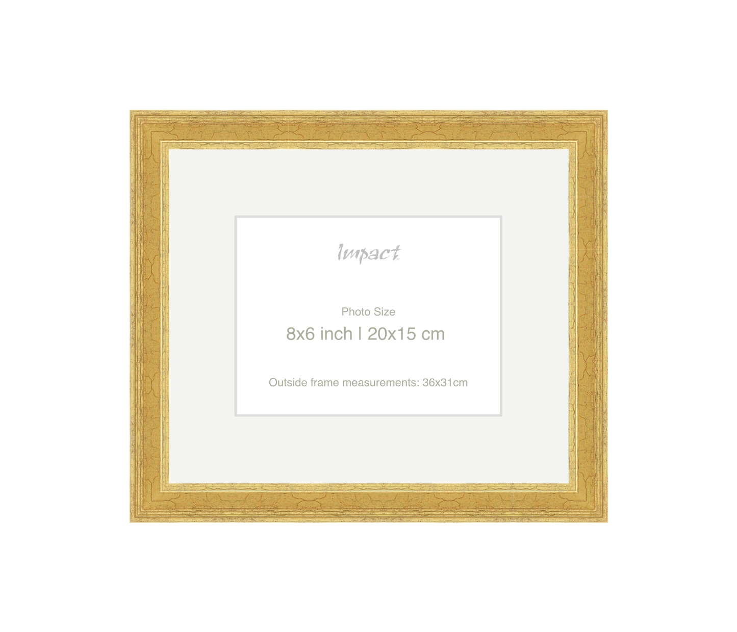 FLETCHER | 30mm Gold Frame - Photo Size (8x6 inch | 20x15 cm)