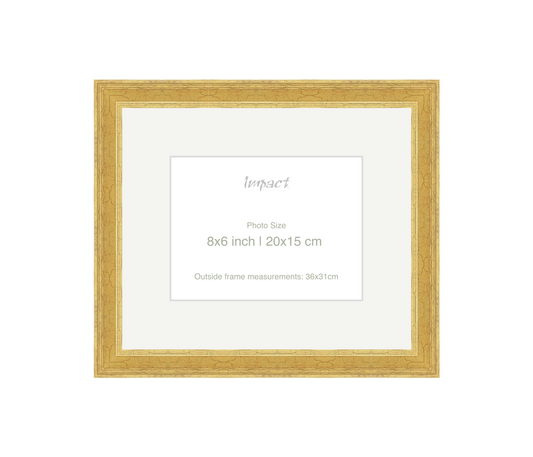 FLETCHER | 30mm Gold Frame - Photo Size (8x6 inch | 20x15 cm)
