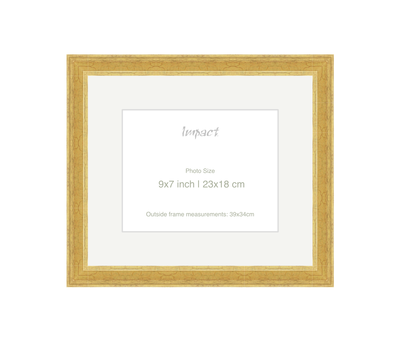FLETCHER | 30mm Gold Frame - Photo Size (9x7 inch | 23x18 cm)