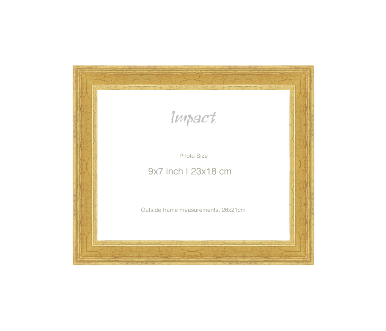 FLETCHER | 30mm Gold Frame - Photo Size (9x7 inch | 23x18 cm)