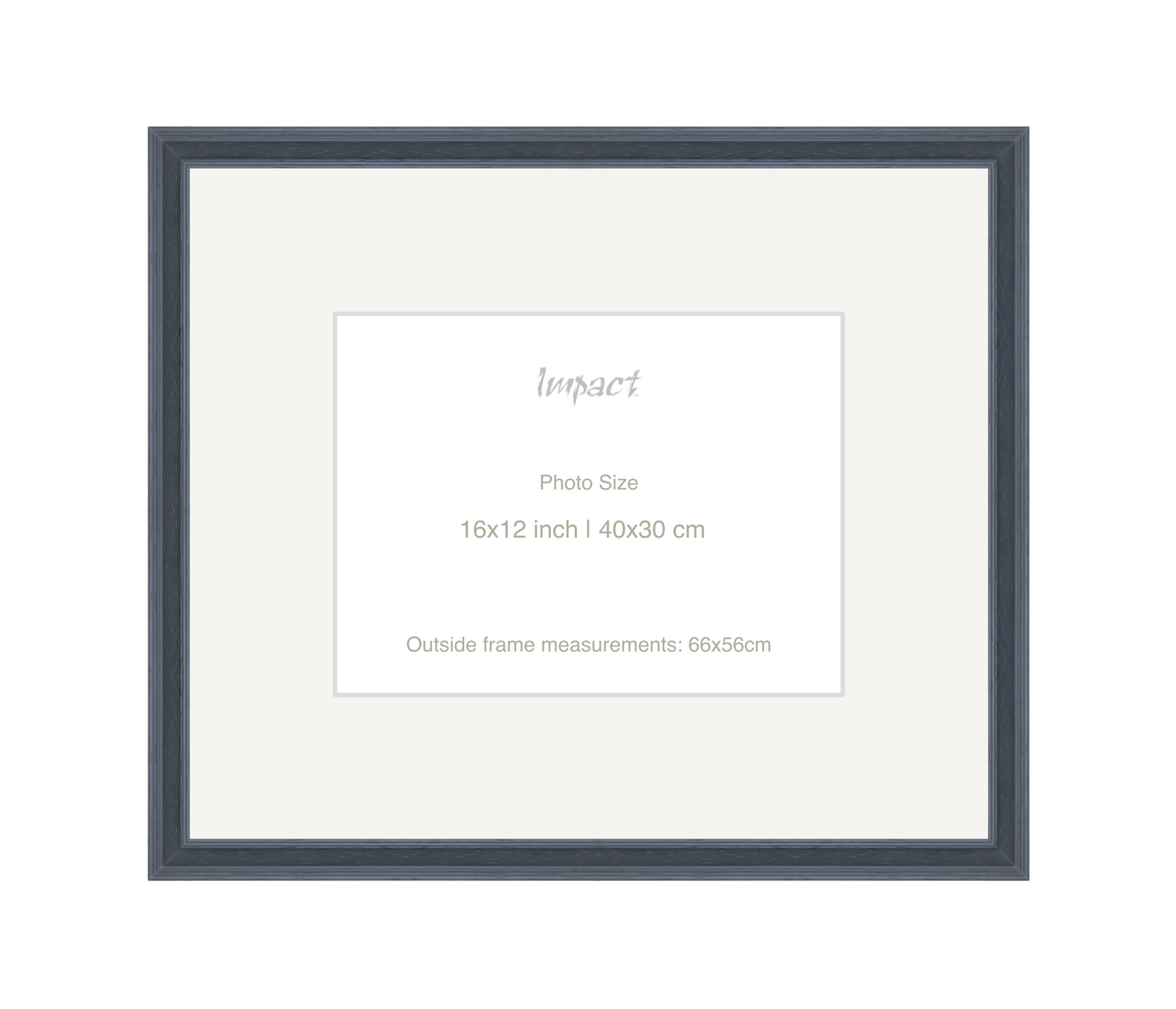 FLETCHER | 30mm Grey Frame - Photo Size (16x12 inch | 40x30 cm)