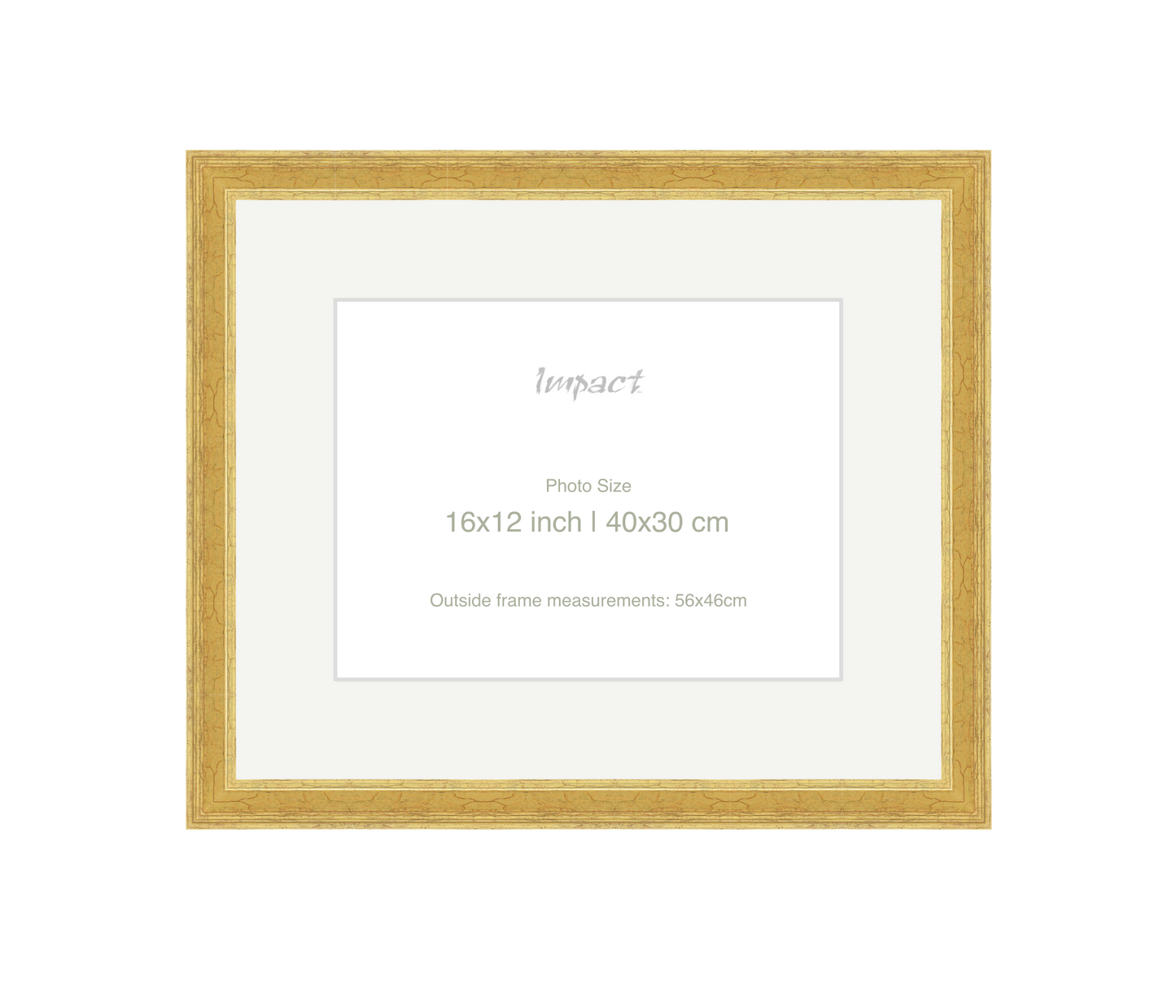 FLETCHER | 30mm Gold Frame - Photo Size (16x12 inch | 40x30 cm)
