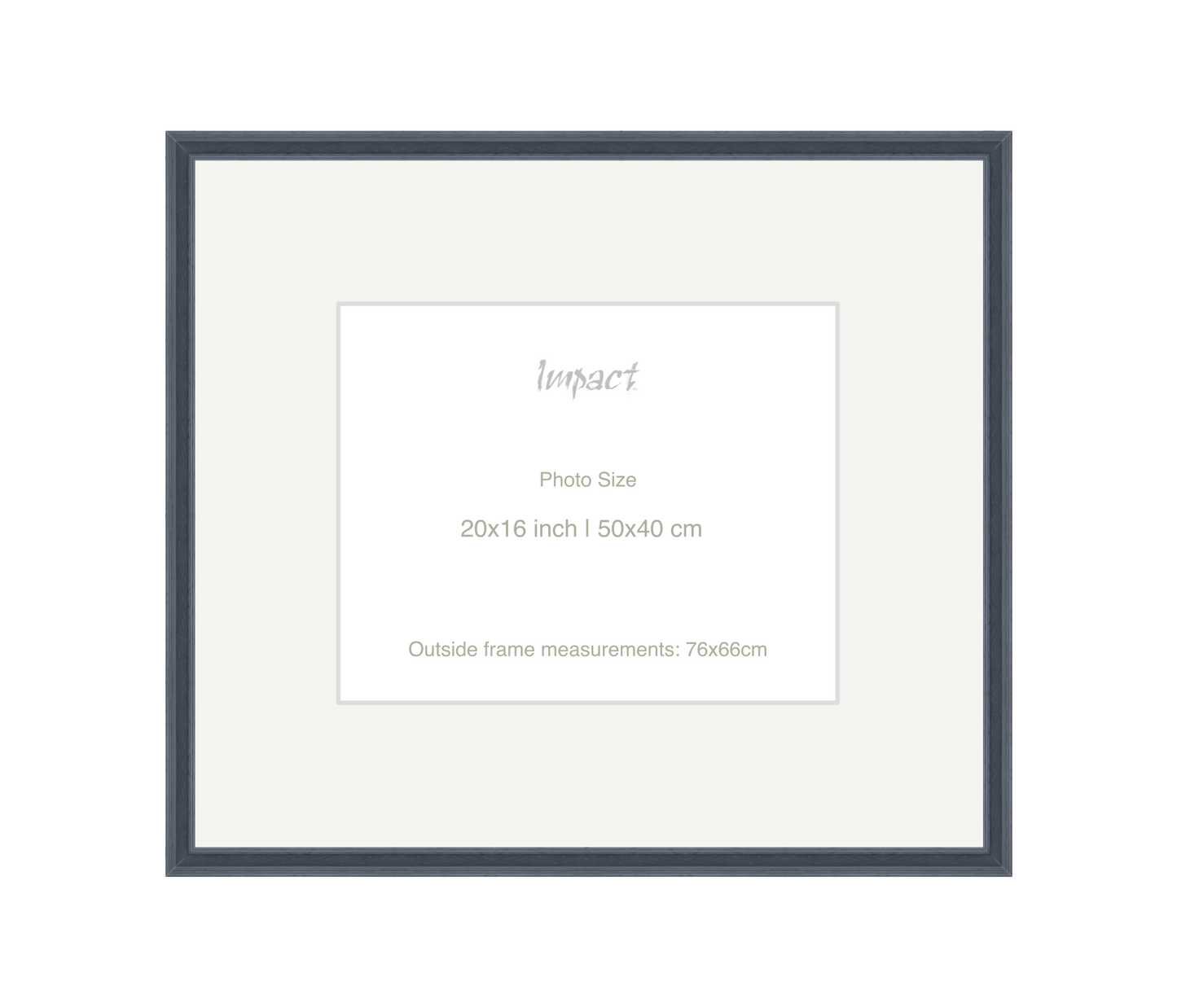 FLETCHER | 30mm Grey Frame - Photo Size (20x16 inch | 50x40 cm)
